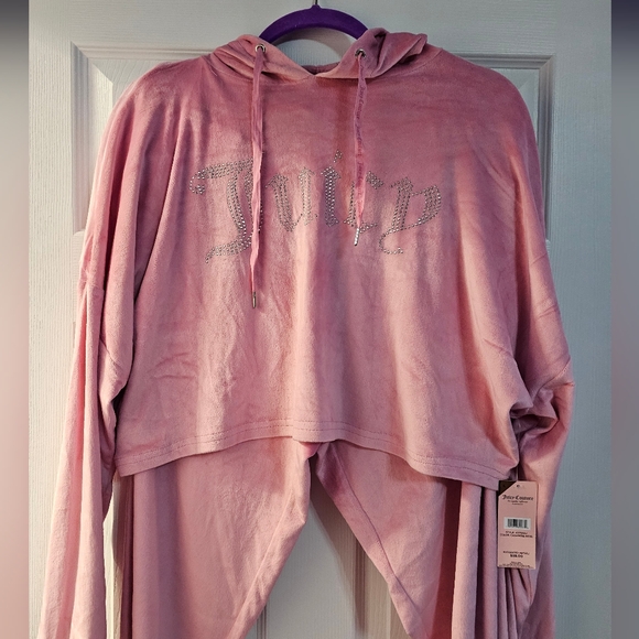 Pink Velour Juicy Couture Lounge Set - Picture 1 of 9